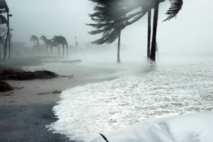 hurricane on beach