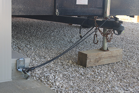 AnchorHog® securing trailer